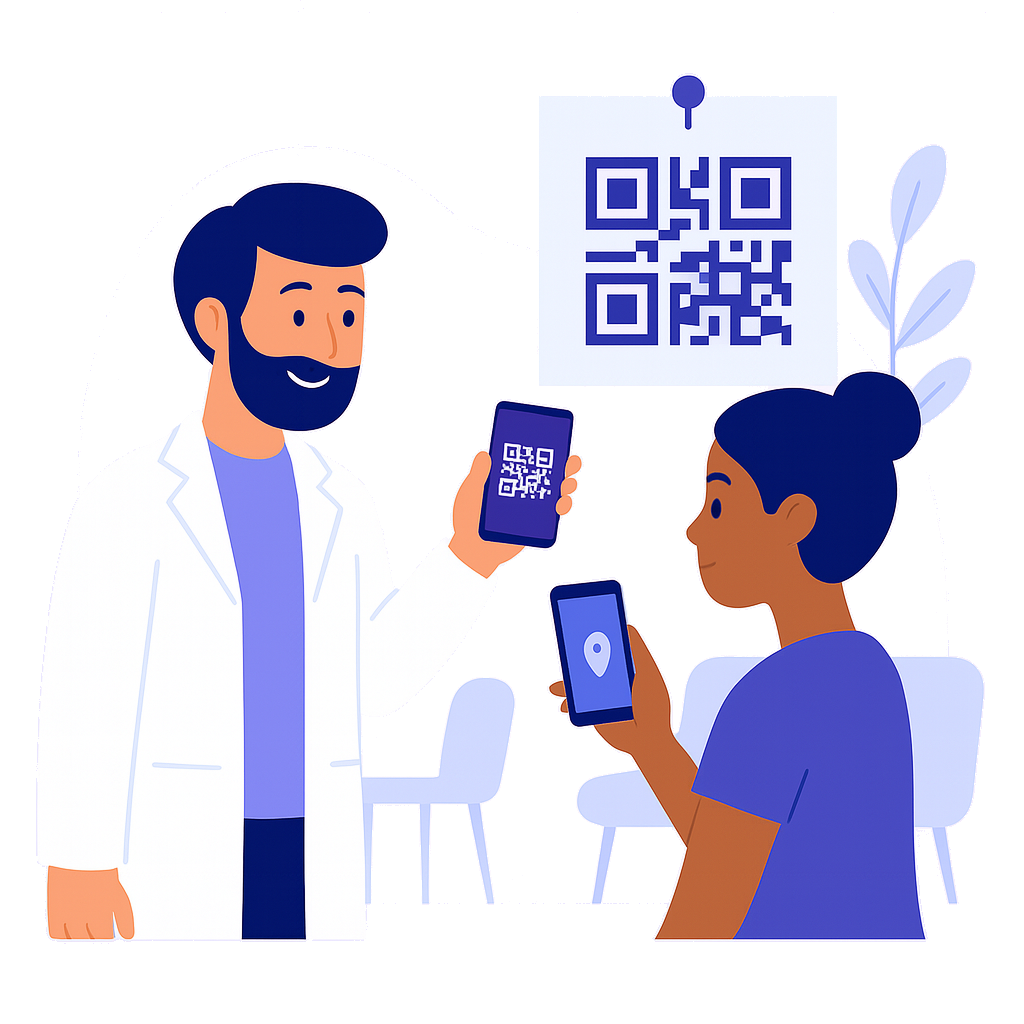 QR Code and Link Illustration